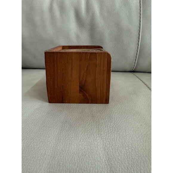 Vintage Goodwood Genuine Teak 9 piece Coaster Set Mid Century Modern - Picture 7 of 8